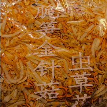 脆笋金针菇虫草花（包）1.5kg,金麦田提供,放心购买